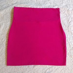 Belle du Jour hot pink high waisted mini skirt, M
